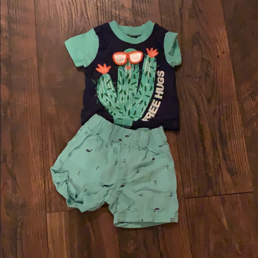 Baby shirt and shorts bundle